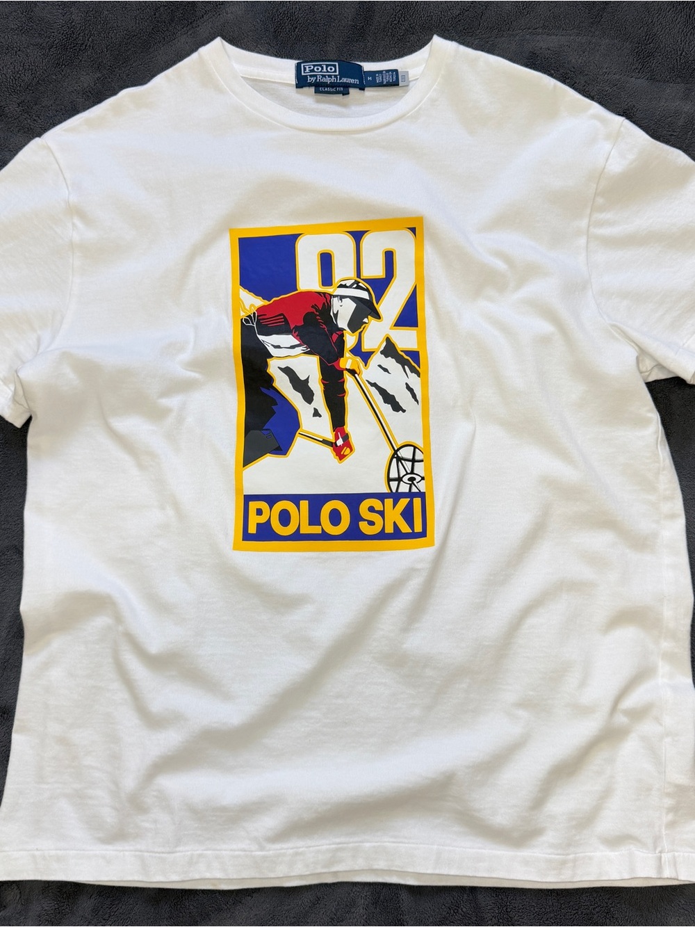 Polo Ralph Lauren Ski Alpine 92 Graphic White T-shirt Medium NWOT